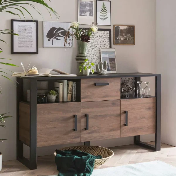 160x90x45 Sideboard Mit Zwei Offenen Fächern – Dudleys 4