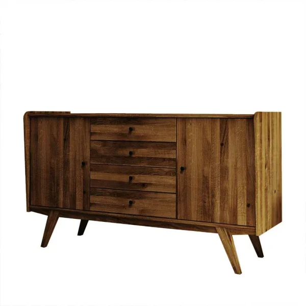 160x90x50 Sideboard In Nussbaumfarben Lackiert – Nadelle 1