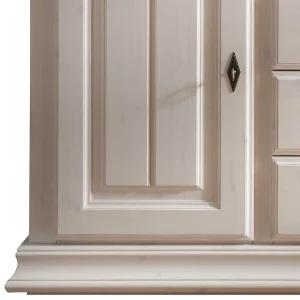 163x94x47 Landhaus Anrichte In Weiß Gewachst – Beato 16
