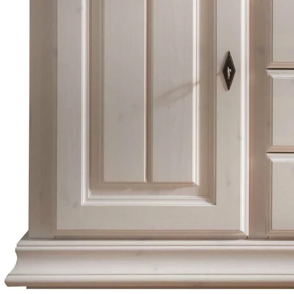 163x94x47 Landhaus Anrichte In Weiß Gewachst – Beato 6