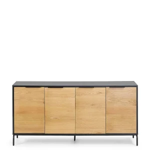 165cm Sideboard Aus Metall & Eiche Furnier – Dicunda 9