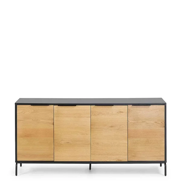 165cm Sideboard Aus Metall & Eiche Furnier – Dicunda 3