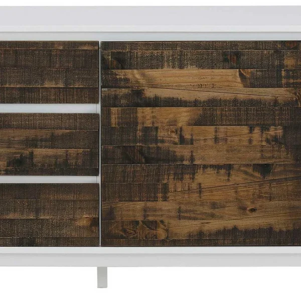 165x68x35 Sideboard In Weiß & Kiefer Dunkel – Chihu 7