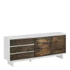 165x68x35 Sideboard In Weiß & Kiefer Dunkel – Chihu 20