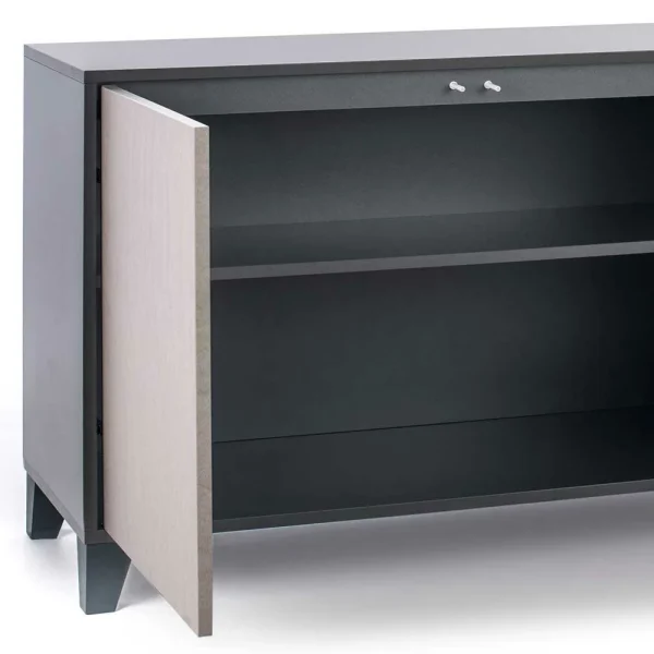 165x76x47 3-türiges Sideboard Mit Front Hellgrau – Nashville 5