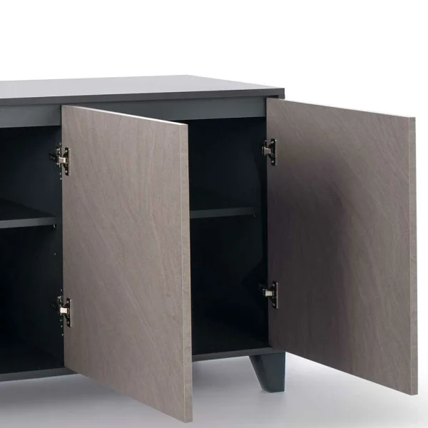165x76x47 3-türiges Sideboard Mit Front Hellgrau – Nashville 6