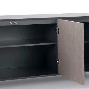 165x76x47 3-türiges Sideboard Mit Front Hellgrau – Nashville 18