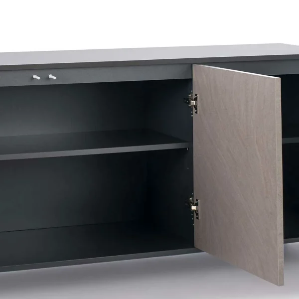 165x76x47 3-türiges Sideboard Mit Front Hellgrau – Nashville 7
