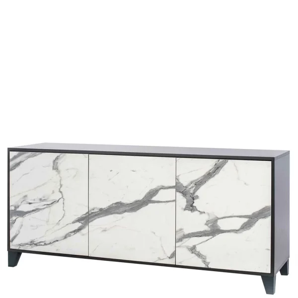 165x76x47 Türen Sideboard In Marmor Optik – Maisu 1