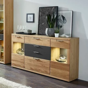 165x94x42 Sideboard Mit Glas & LED – Jalzico 12