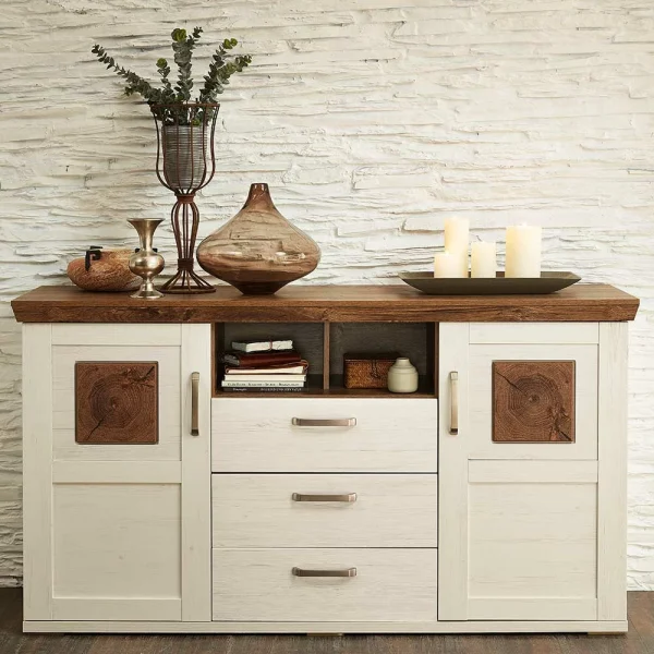 169x91x47 Country Style Anrichte In Weiß – Noiala 3