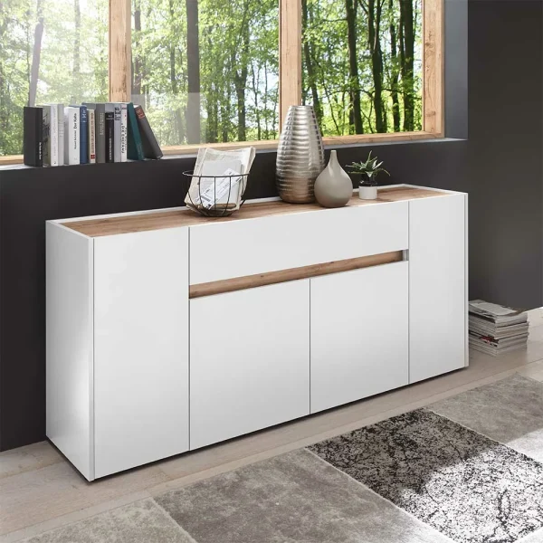 170x85x40 Sideboard In Weiß & Wildeiche – Nistefan 3
