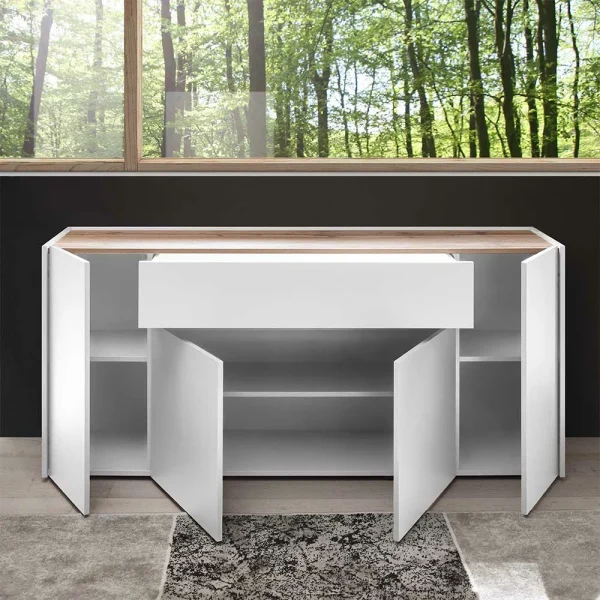 170x85x40 Sideboard In Weiß & Wildeiche – Nistefan 5