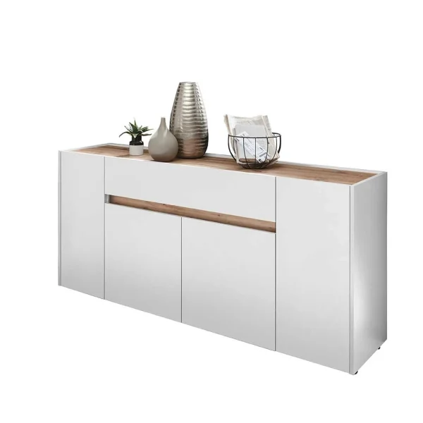 170x85x40 Sideboard In Weiß & Wildeiche – Nistefan 1