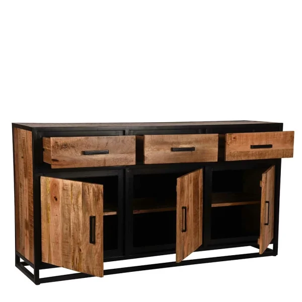 170x90x45 Industrial Sideboard Mit Bügelgestell Aus Metall – Piatrasun 4