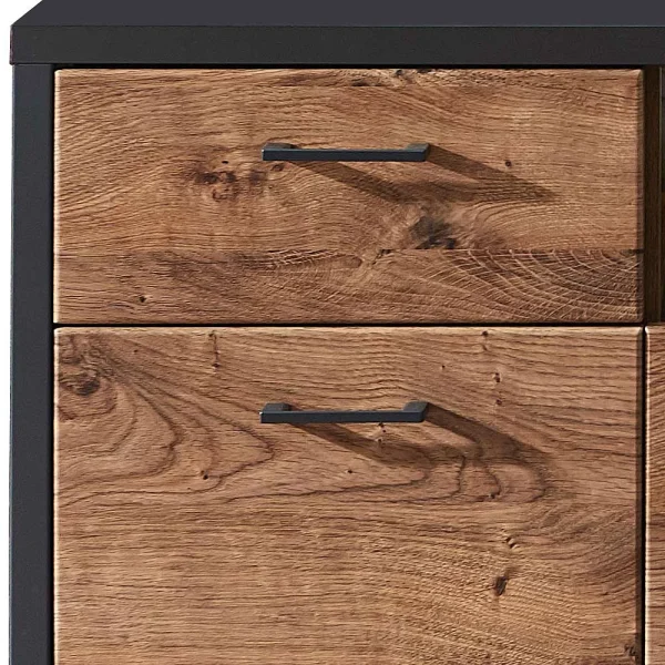 170x92x45 Sideboard In Eiche Dunkel & Grau – Maveira 4