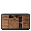 170x92x45 Sideboard In Eiche Dunkel & Grau – Maveira 20