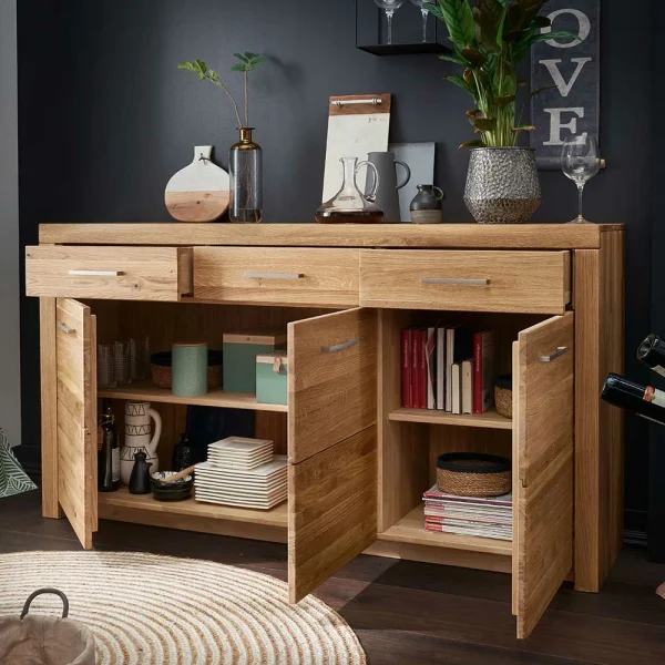 170x92x45 Wildeiche Sideboard Aus Geöltem Massivholz – Loitons 4