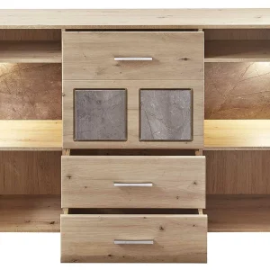 170x94x42 Sideboard Mit Glaseinsätzen & LED – Luruzada 18