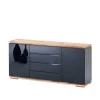 172x81x40 Hochglanz Kommode In Schwarz – Ercurs I 22