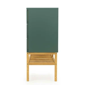176x100x43 Sideboard In Dunkelgrün & Eiche – Icoleran 18