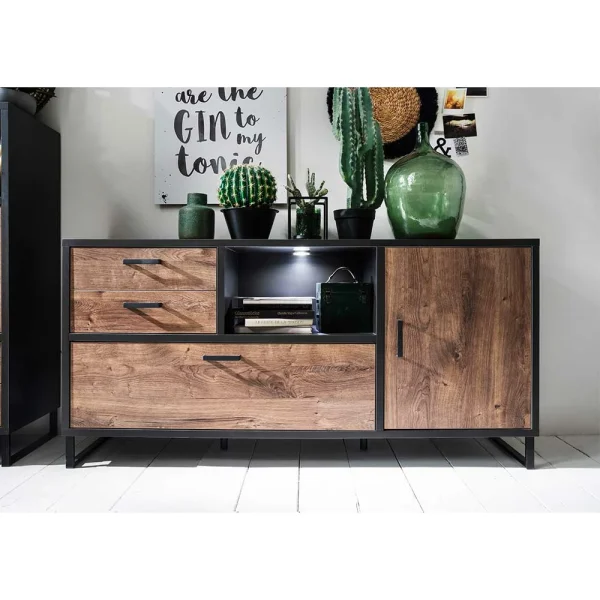 177x86x45 Design Sideboard In Eiche Dunkel Dekor – Emjedov 3