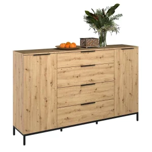 180x113x40 Hohe Kommode In Asteiche Optik – Vunsci 10