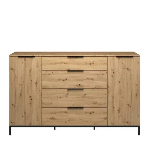 180x113x40 Hohe Kommode In Asteiche Optik – Vunsci 12