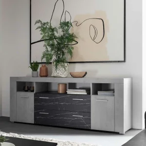 180x70x40 Betonoptik Sideboard Mit Metallgriffen – Evelba 10