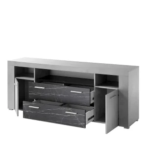 180x70x40 Betonoptik Sideboard Mit Metallgriffen – Evelba 14