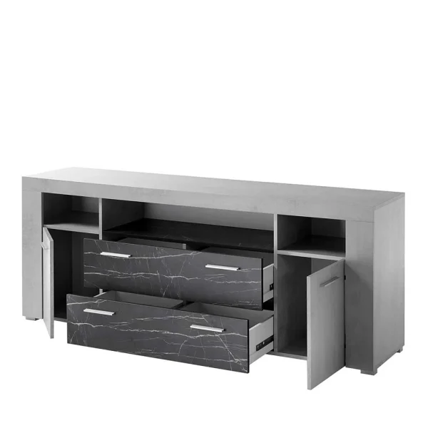 180x70x40 Betonoptik Sideboard Mit Metallgriffen – Evelba 5