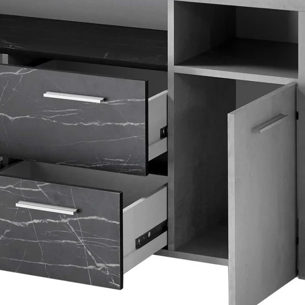 180x70x40 Betonoptik Sideboard Mit Metallgriffen – Evelba 7
