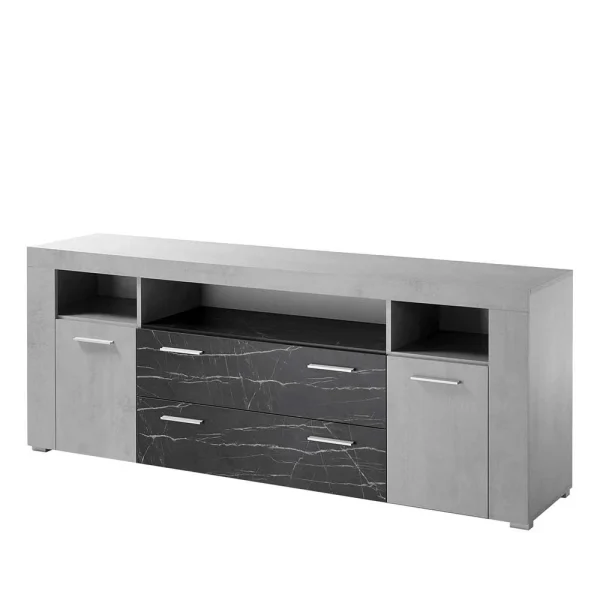 180x70x40 Betonoptik Sideboard Mit Metallgriffen – Evelba 1