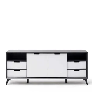 180x73x40 Design Sideboard In Grau & Weiß – Vadids 14