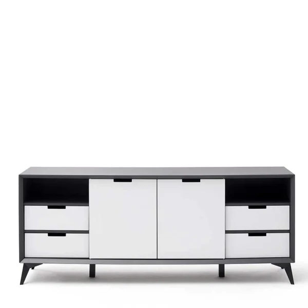 180x73x40 Design Sideboard In Grau & Weiß – Vadids 5