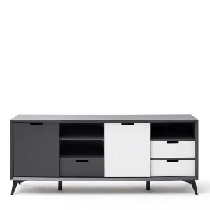 180x73x40 Design Sideboard In Grau & Weiß – Vadids 18