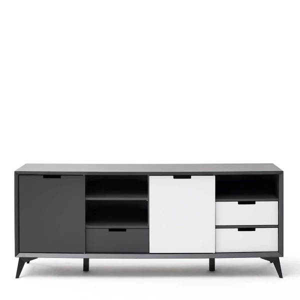 180x73x40 Design Sideboard In Grau & Weiß – Vadids 7