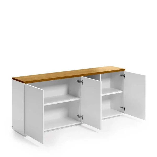 180x75x36 Modernes Sideboard In Weiß & Eiche – Vintilias 4