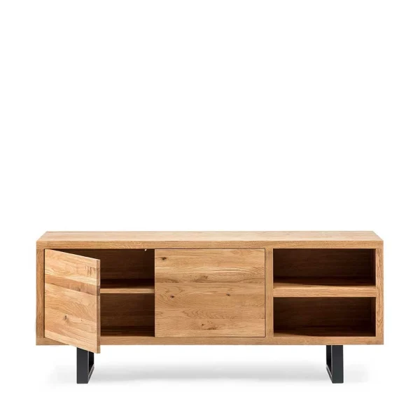 180x75x45 Asteiche Sideboard Mit Metallfüßen – Ventida 4