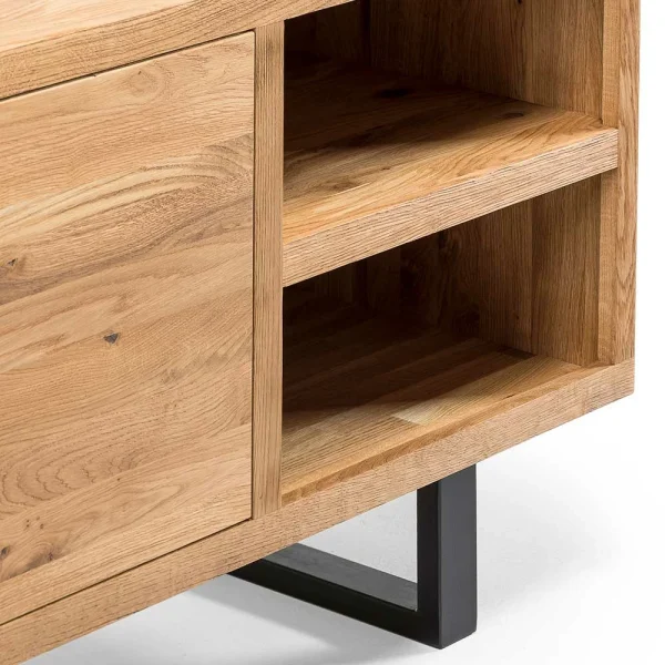 180x75x45 Asteiche Sideboard Mit Metallfüßen – Ventida 6