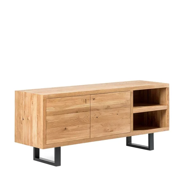 180x75x45 Asteiche Sideboard Mit Metallfüßen – Ventida 1