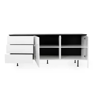 180x76x45 Sideboard In Weiß & Schwarz – Marano 14