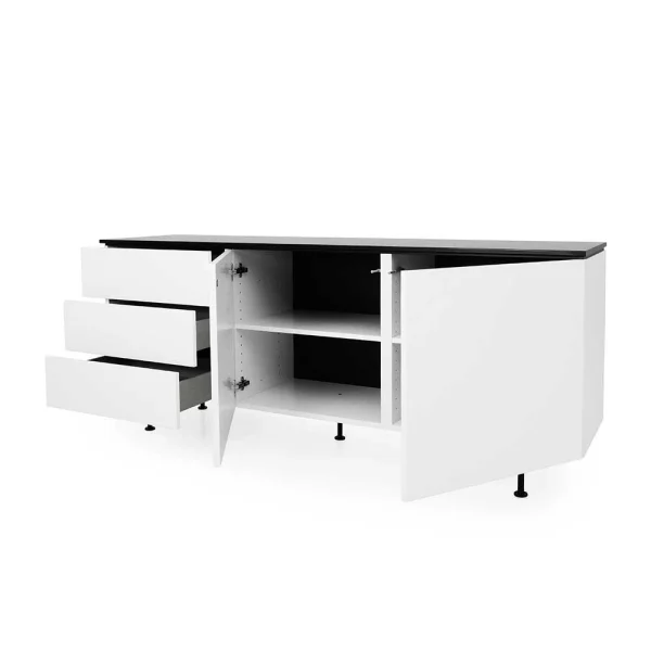 180x76x45 Sideboard In Weiß & Schwarz – Marano 6