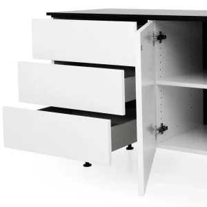 180x76x45 Sideboard In Weiß & Schwarz – Marano 18
