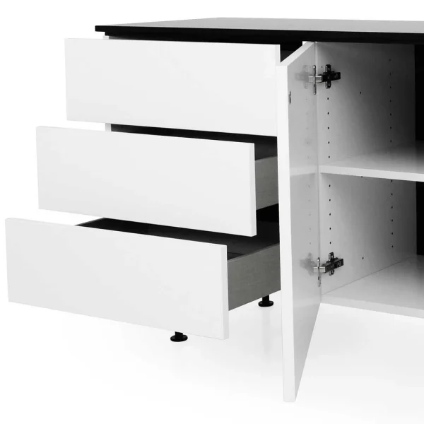 180x76x45 Sideboard In Weiß & Schwarz – Marano 7