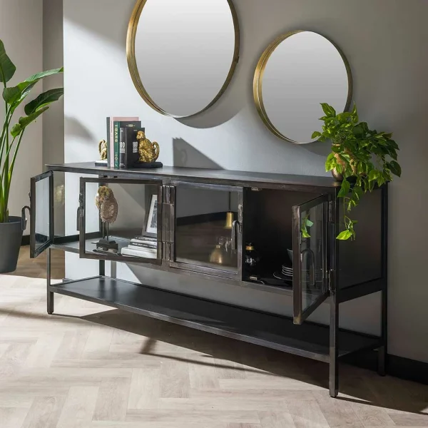 180x80x40 Sideboard Aus Metall & Glas – Brayden 4