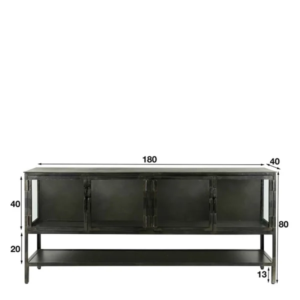180x80x40 Sideboard Aus Metall & Glas – Brayden 7