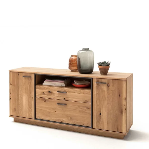 180x81x44 Sideboard In Asteiche Bianco – Vedreda 3