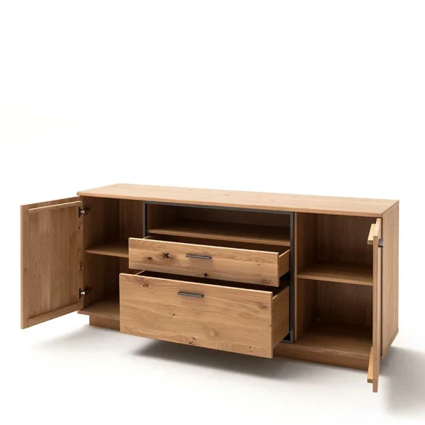 180x81x44 Sideboard In Asteiche Bianco – Vedreda 5