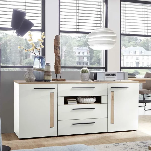 180x81x44 Sideboard In Weiß & Wildeiche Dekor – Cicek 3
